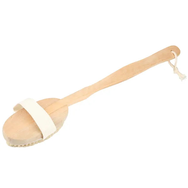 Bath Brush 15" Shower Body Back Scrubber With Long Handle Detachable Brush
