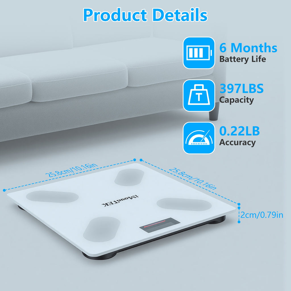 Smart Digital Scale For Body Weight High Accuracy BMI Weight Scale Full Body Com