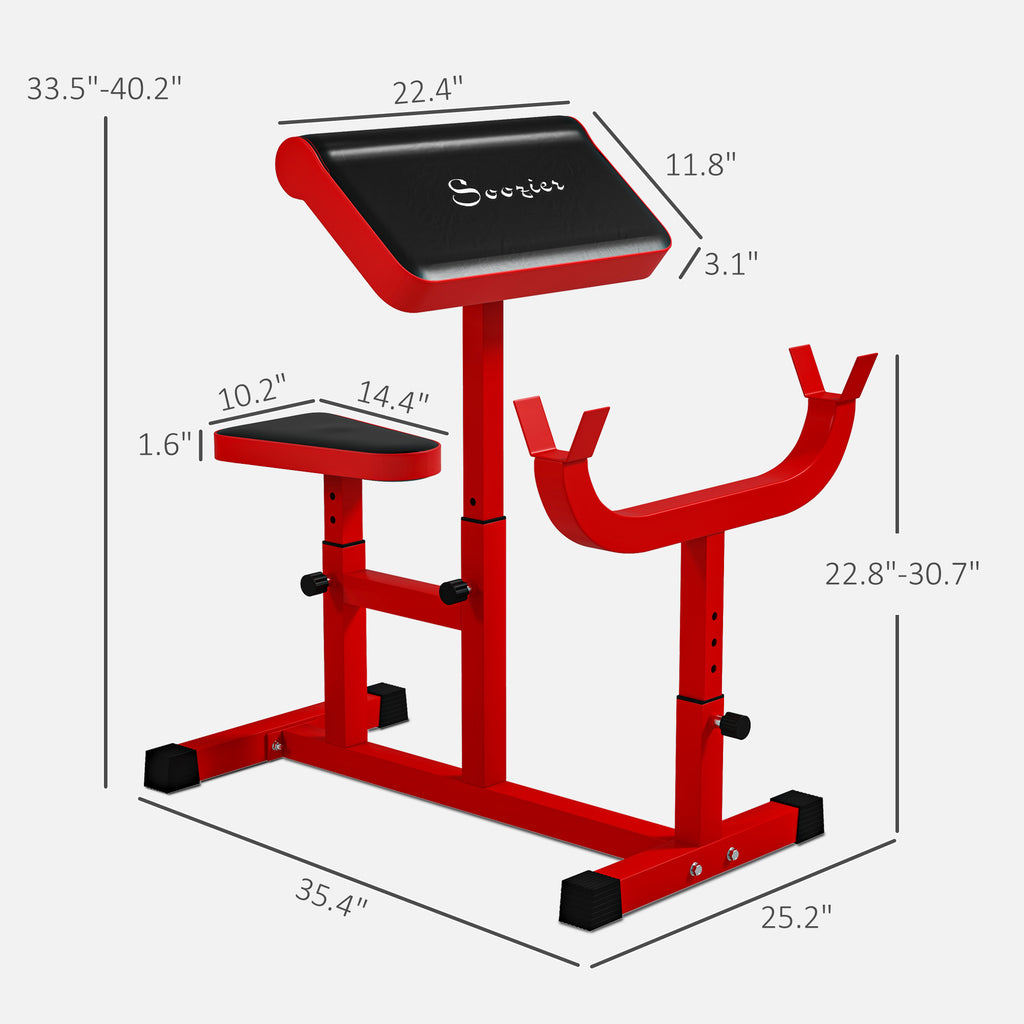 265 LBS Preacher Curl Bench for Strength Training, Adjustable Seated Arm Isolate