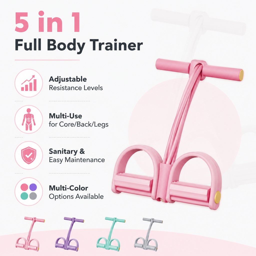 6-Tube Pedal Puller Resistance Rope, Foot Pedal Resistance Band, Yoga Elastic Ex