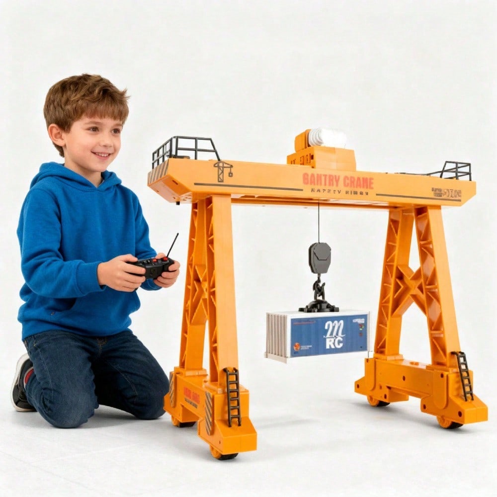 2.4GHz Remote Control Gantry Crane, Assemble It Yourself. A 118 Scale, Lifelike 