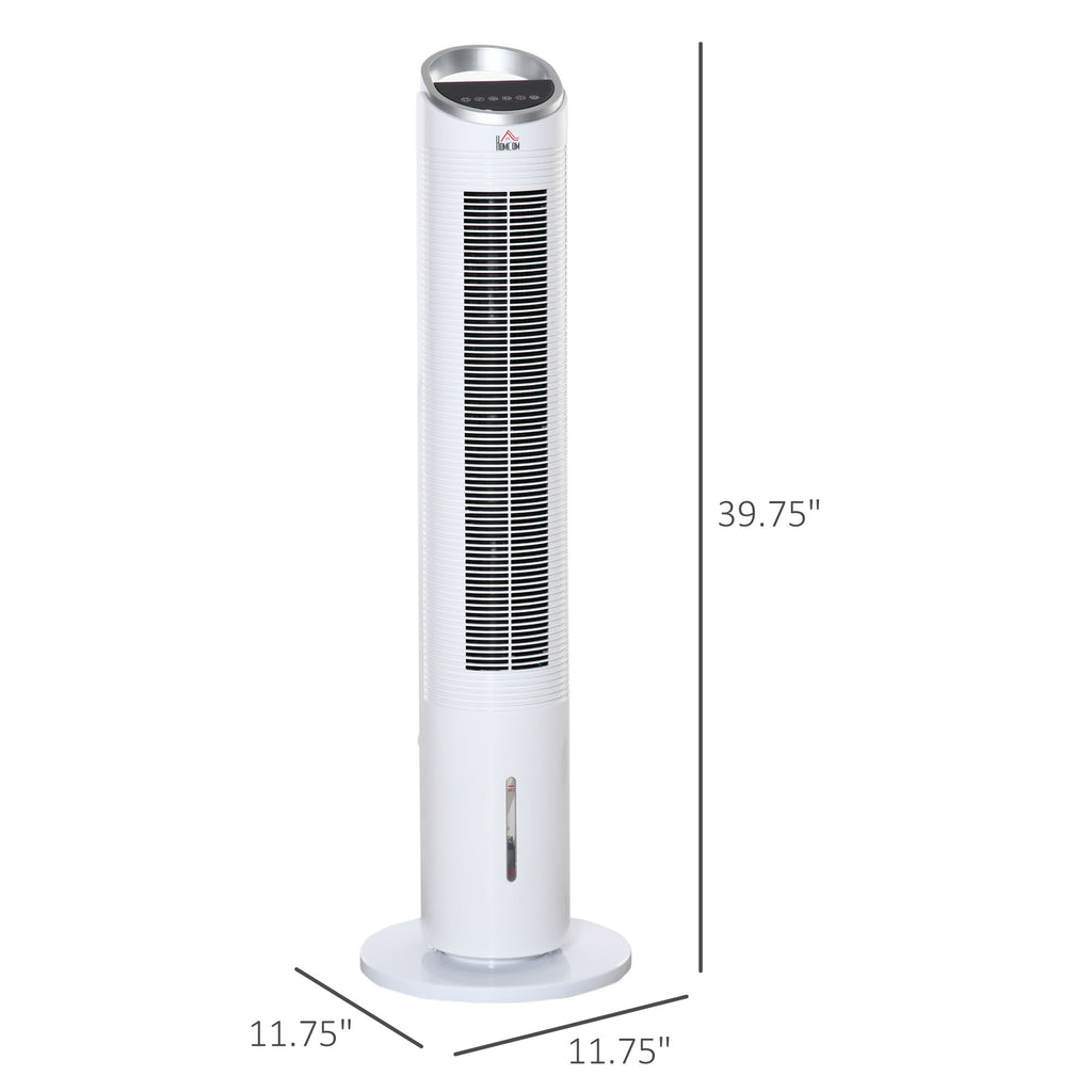 40" Portable Oscillating Air Cooler Fan For Home Office, 3-In-1 Standing Ice Flo