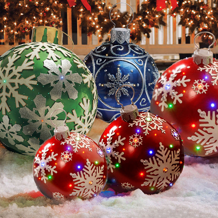 Christmas Ornament Ball Outdoor PVC 60CM Inflatable Decorated Giant Ba (Furniture) — MEGA MARKET