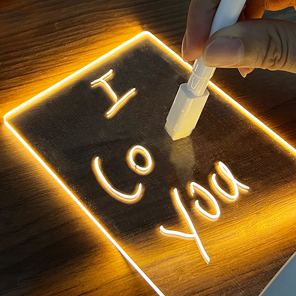 Creative Note Board Led Night Light Usb Message Board With Pen (Viral) — MEGA MARKET