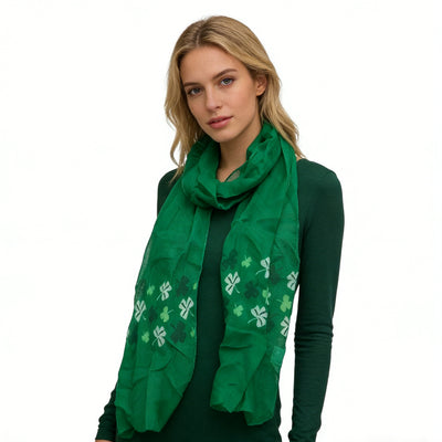 Olive Printed Scarf 2-Pack - Earth Tone Scarves 60inchx11inch