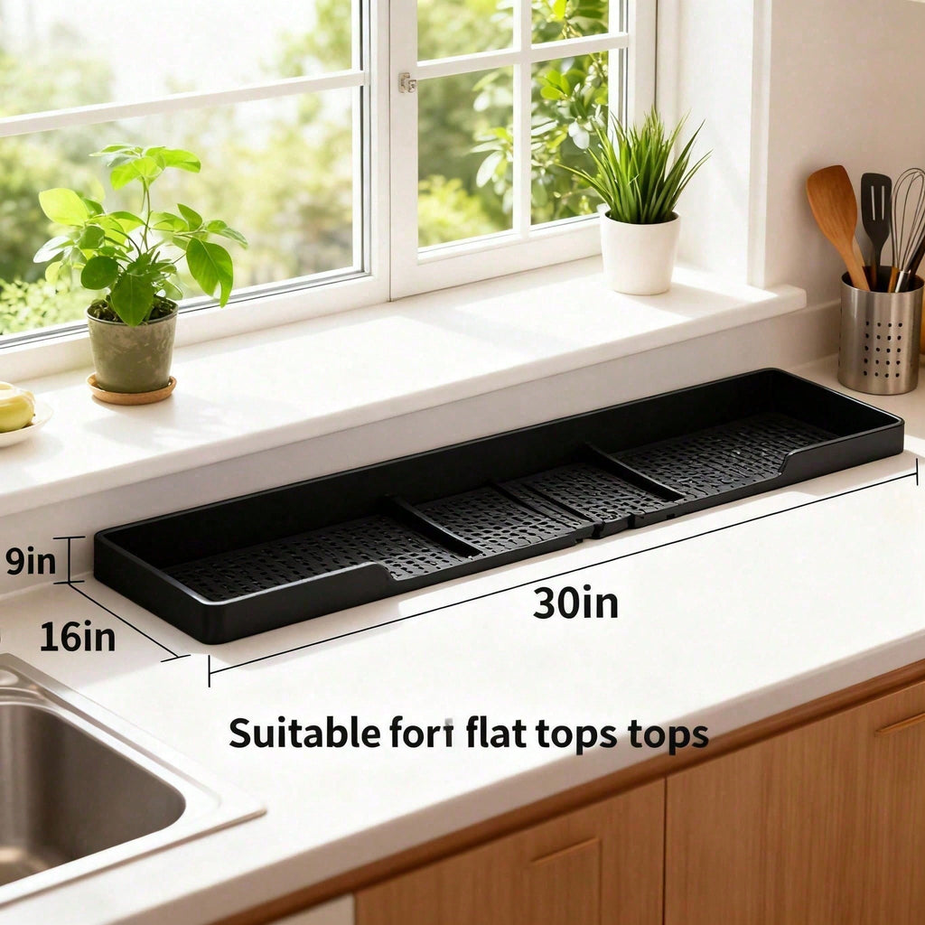 Heat Resistant 30inch Stove Back Rack, Space Saving Storage Solution To Declutte