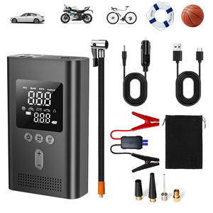 Portable Car Starter With Air Compressor,150PSI Digital Tire Inflator,Car Battery Starter 9.0 Gas 6.5L Diesel,Safe Clamps For Easy Use, Christmas Gift