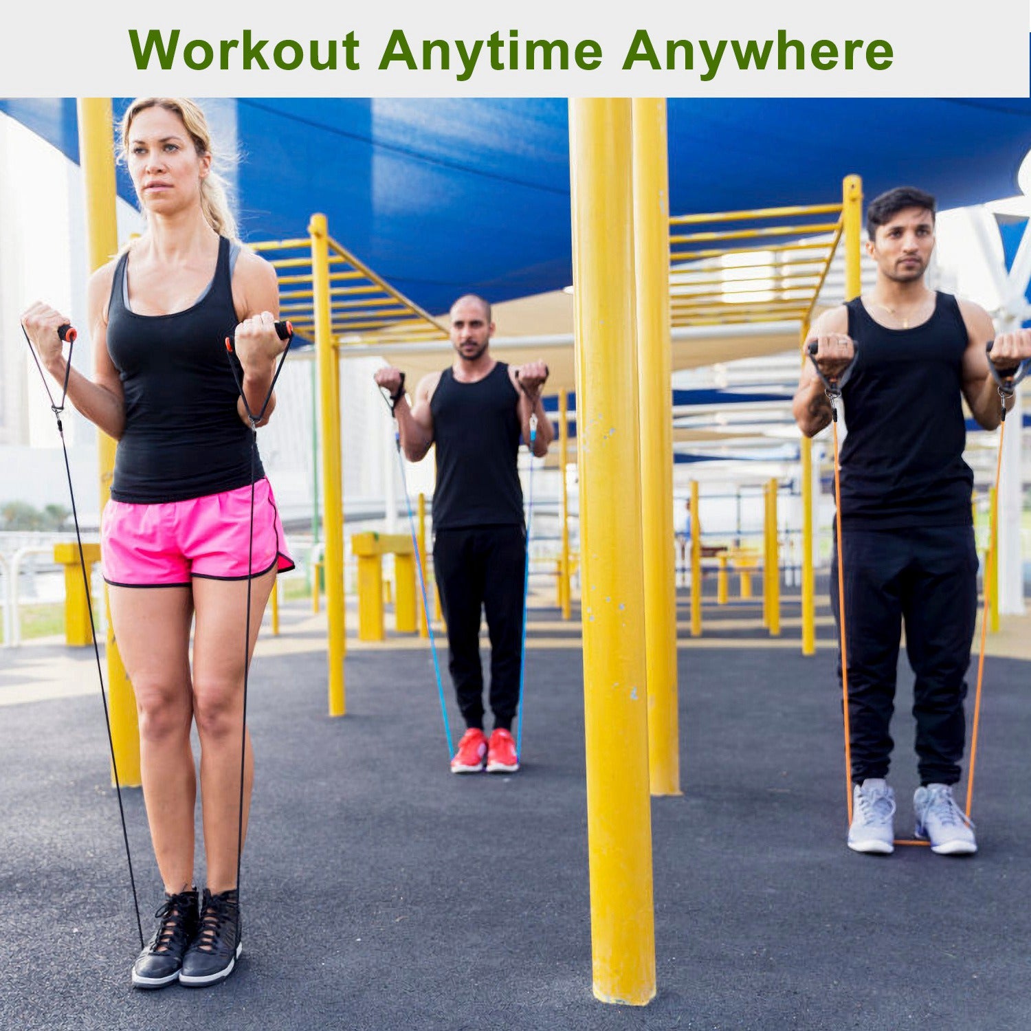 11Pcs Resistance Bands Set Fitness Workout Tubes Exercise Tube Bands Up To With 