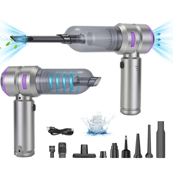 16000PA Handheld Car Vacuum Cleaner With Brushless Motor 2 Reusable Filters 4 In