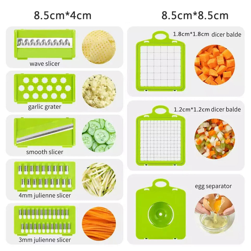 15 In 1 Vegetable Chopper Fruit Cutter Food Onion Veggie Dicer Slicer Peeler Kit