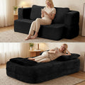 Convertible Sofa Bed With Blanket, Boneless Cloud Couch Queen  Fabric For Living