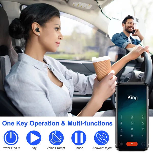 TWS True Wireless V4.2 Earbuds IPX4 In-ear Stereo Earphone Hands-free Deep Bass 