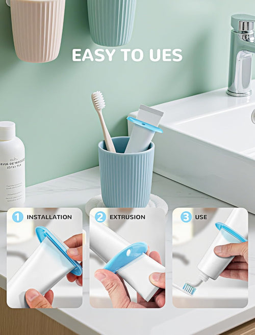 4PCS Toothpaste Squeezer, Colorful Plastic Toothpaste Tube Squeezer Toothpaste D