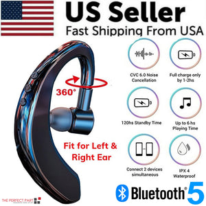 Wireless Bluetooth 5.0 Earpiece Headset Driving Trucker Earbud...