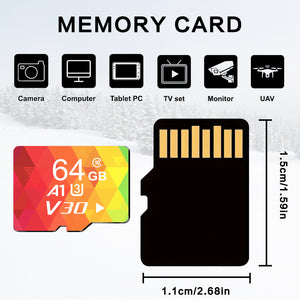 64GB Micro SD Card 3-Pack, A1-U3-V30 High Speed Memory Card, C...