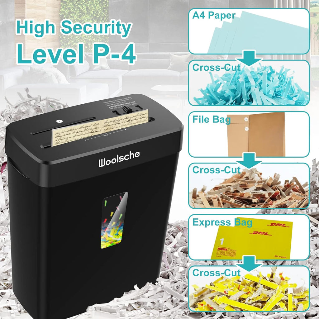 Paper Shredder -10 Sheets Of Paper Cut Horizontally With 3.43 Gallon Paper Baske