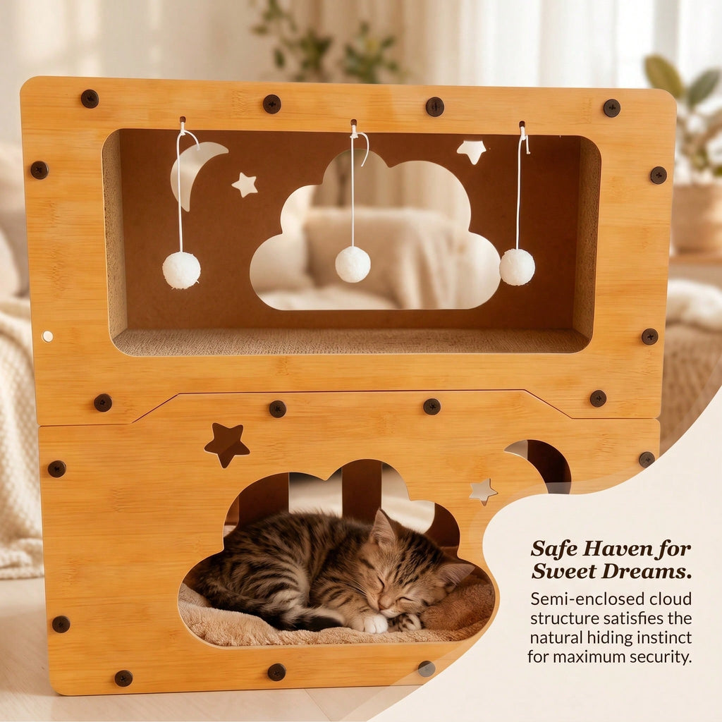 2 Styles Double Layer Cat Scratcher House Multifunctional Corrugated Paper Cat N