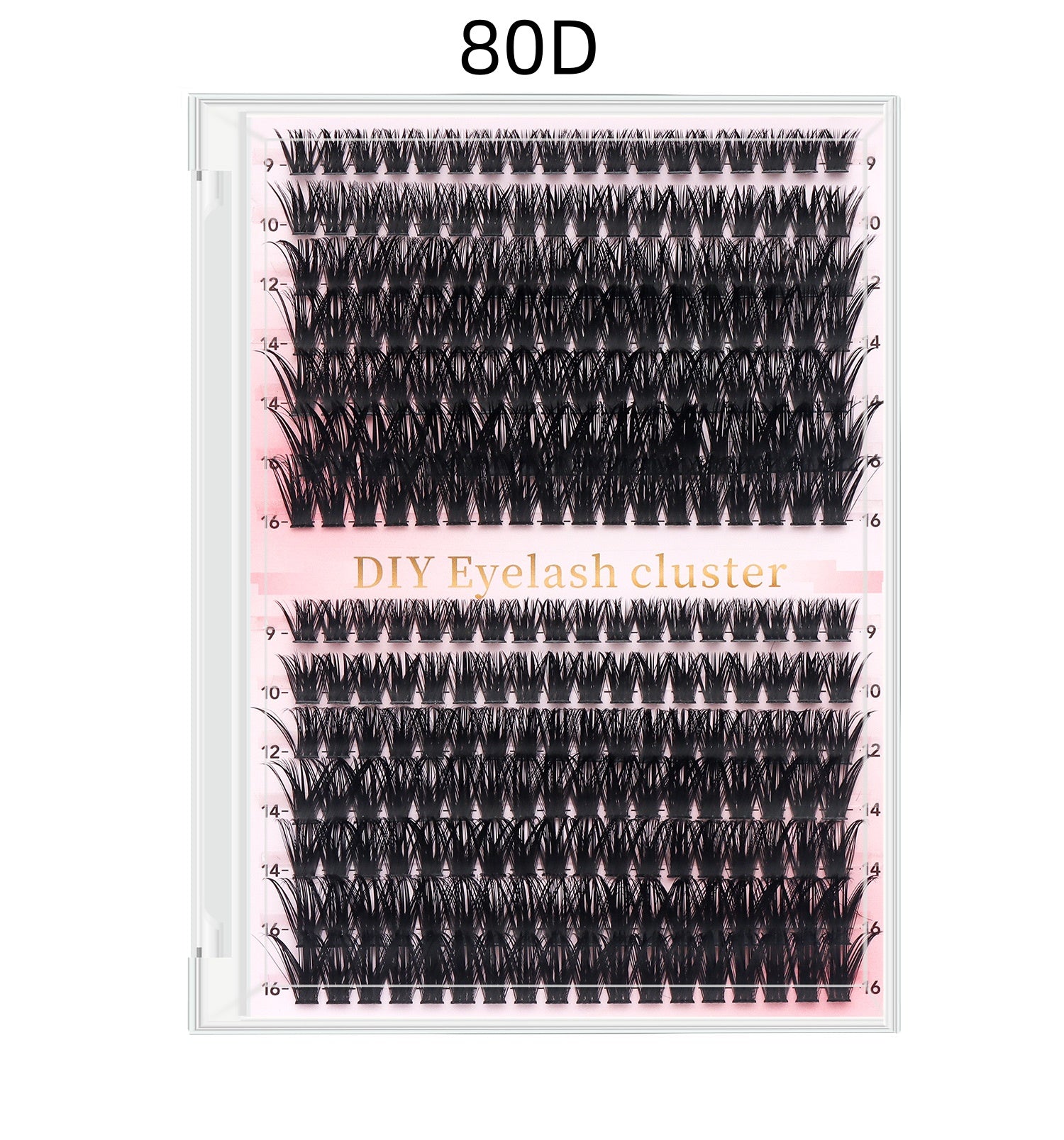 DIY Lash Extension Kit 280pcs Individual Lash Clusters D Curl 30D 40D Thick Volu
