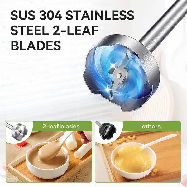 TENKER 5-in-1 Hand Immersion Blender, 1000W 12 Speed Handheld Blender, Copper Mo