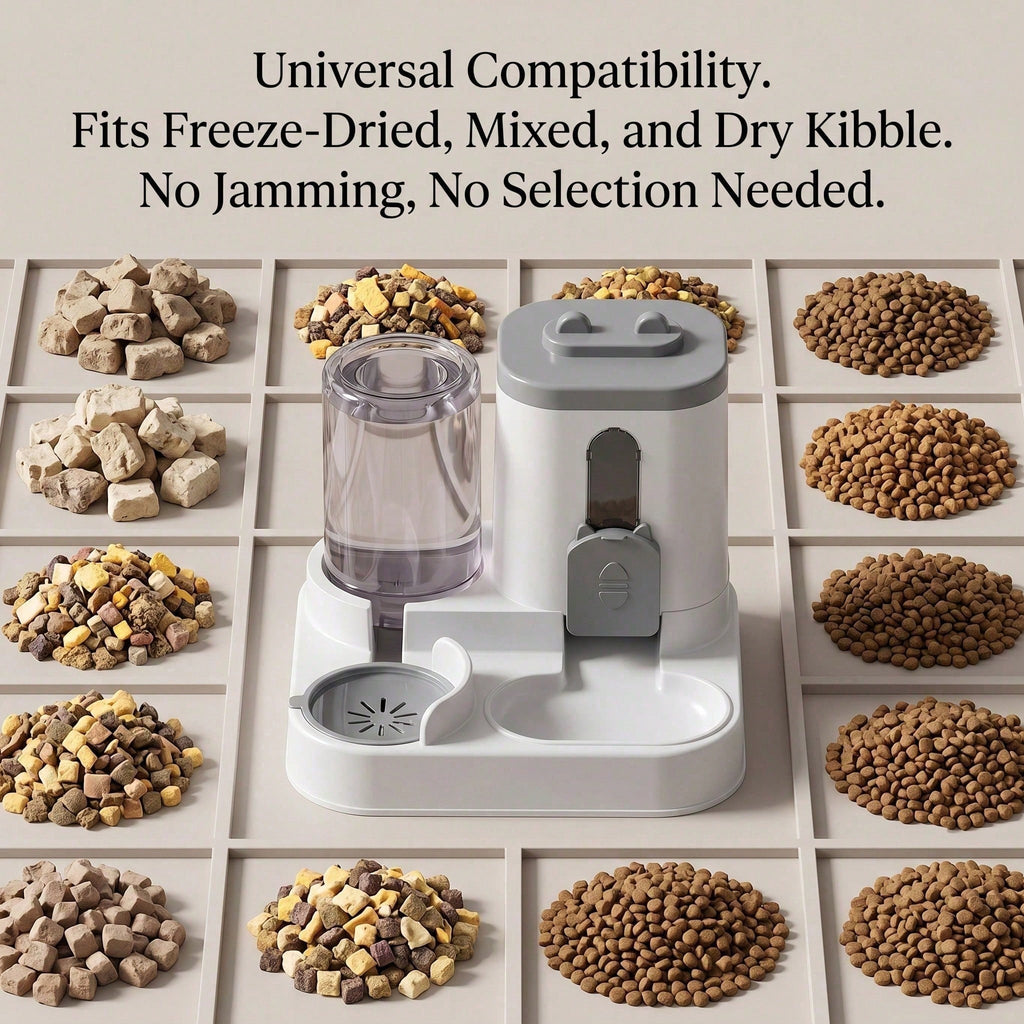 4 Colors Gravity Pet Feeder Water Dispenser Cute Cat Shaped Automatic Food Water