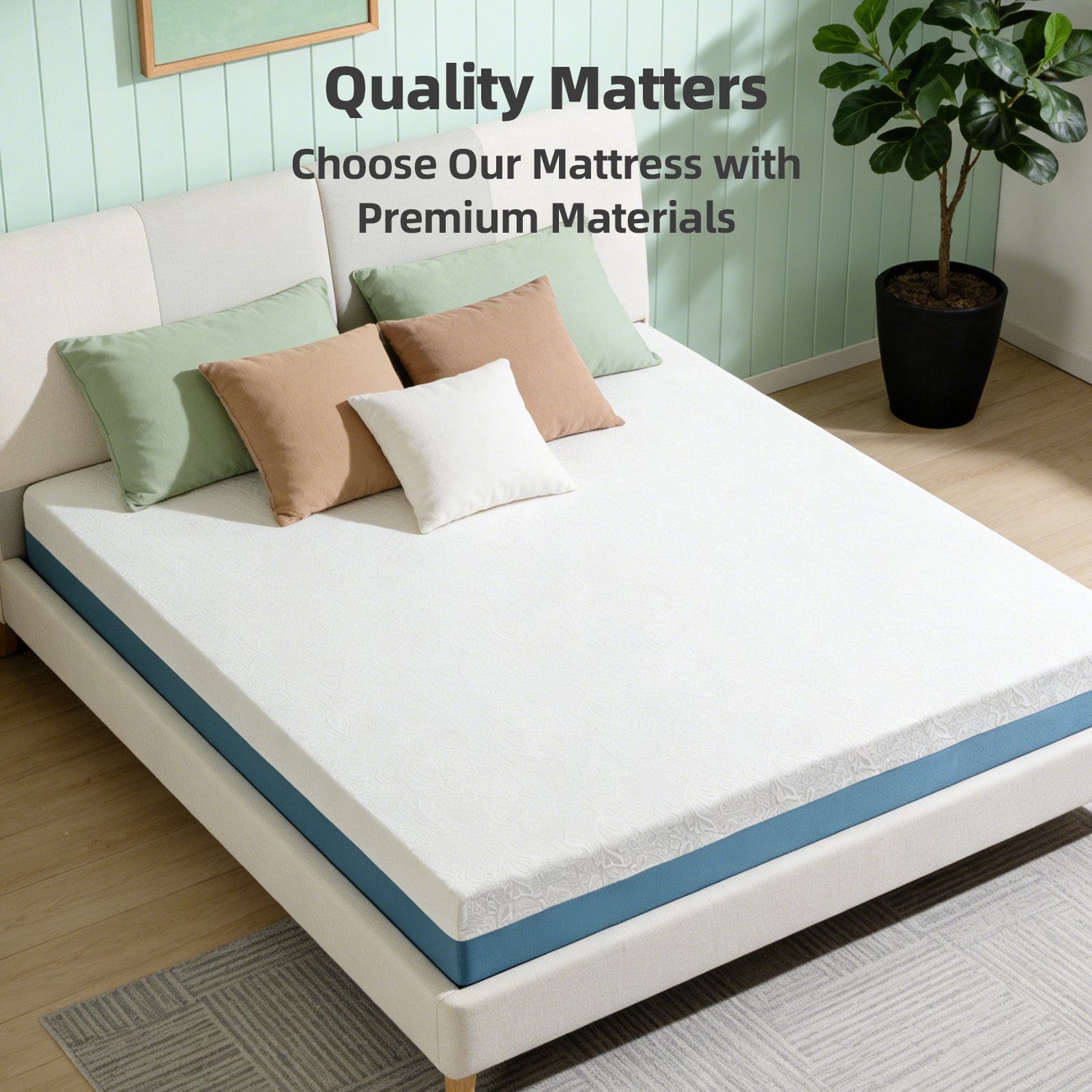 10-Inch King Mattress  Made In Japan Copper-Infused, Double-Perforated, 7-Zone, 