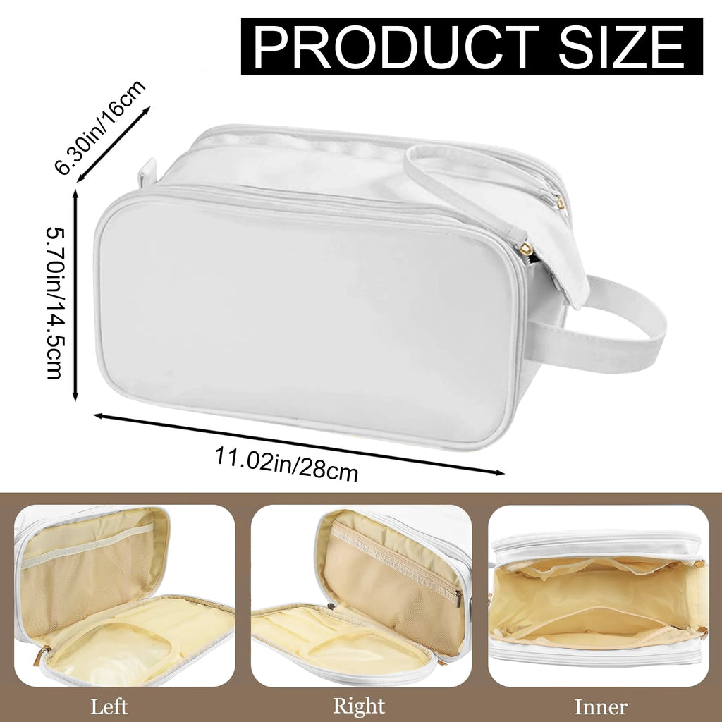 Travel Toiletry Bag For Women Men, Large Travel Toiletry Organizer Makeup Bag, H