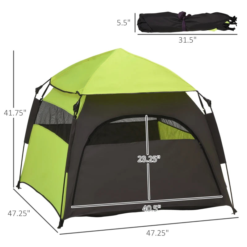 PawHut Pop Up Dog Tent For Extra Large And Large Dogs, Portable Pet Camping Tent