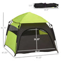 PawHut Pop Up Dog Tent For Extra Large And Large Dogs, Portable Pet Camping Tent