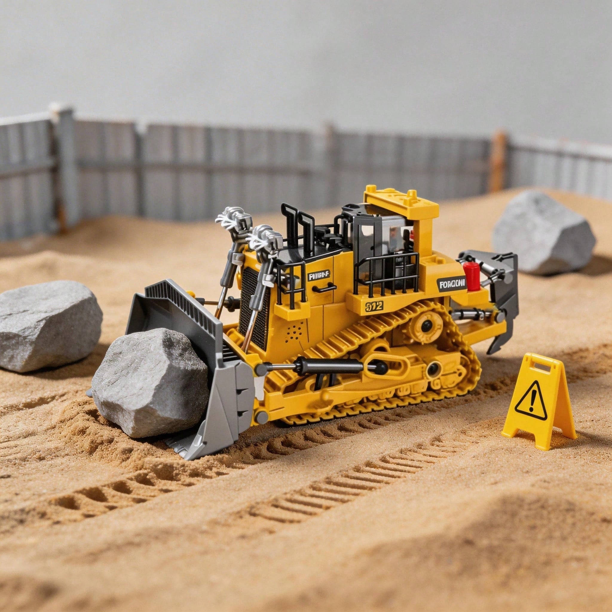 9 Channel 2.4GHz RC Heavy Duty Alloy Bulldozer With Metal Blade, Rechargeable Ba