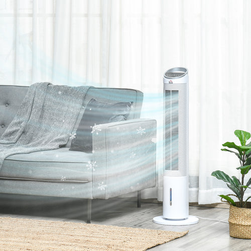 40" Portable Oscillating Air Cooler Fan For Home Office, 3-In-1 Standing Ice Flo