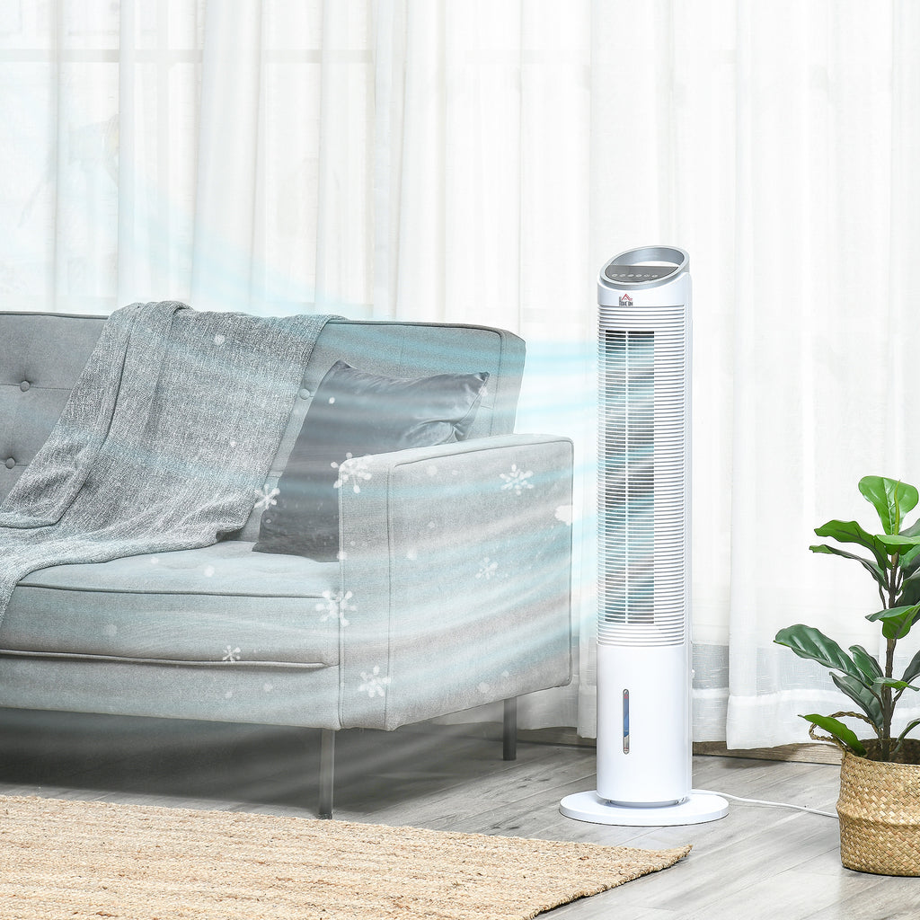 40" Portable Oscillating Air Cooler Fan For Home Office, 3-In-1 Standing Ice Flo