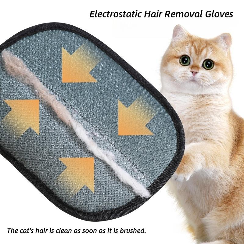 Hair Removal Gloves, Cat Hair Cleaner, Cat And Dog Hair Absorber, Pet Home Stati