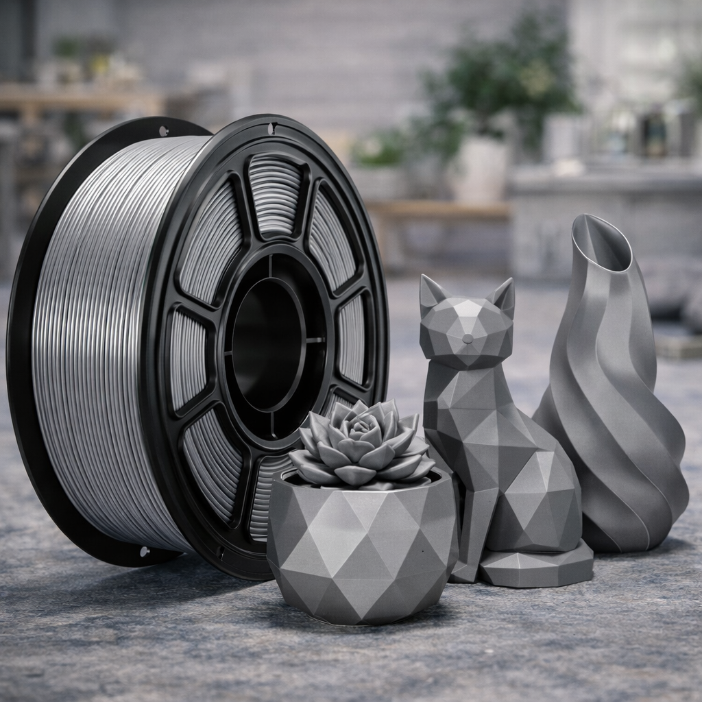 Silk PLA Filament 1.75mm, 1.1kg Spool, Glossy Shiny Finish, Smooth Printing 3D P