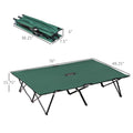 2 Person Folding Camping Cot For Adults, 50 Extra Wide Outdoor Portable Sleeping