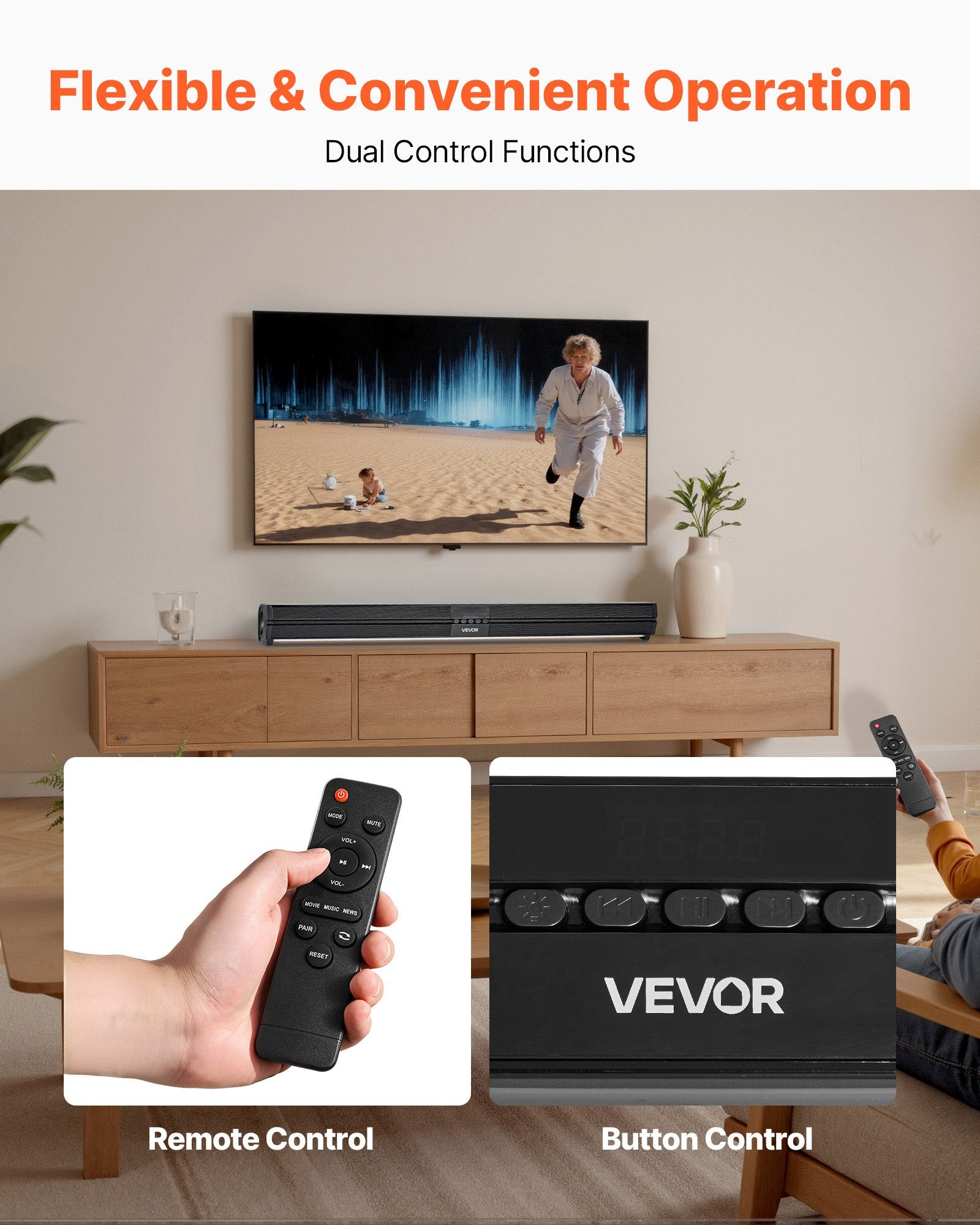 Sound Bar For Smart TV, 2.0 Channel, 32-Inch Compact Soundbar TV Speakers For Pr
