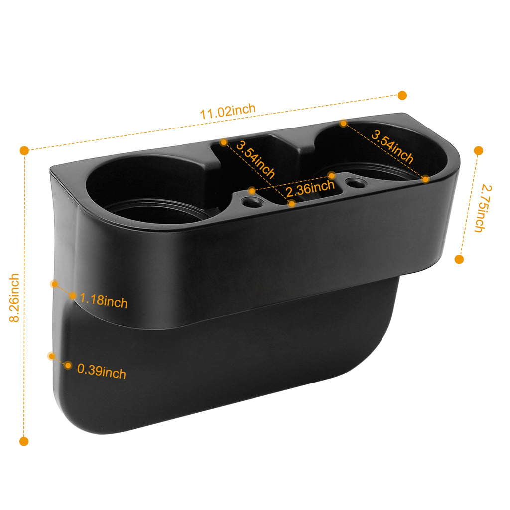 1Pc Car Seam Cup Holder Seat Gap Wedge Drink Storage Organizer Console Side Pock