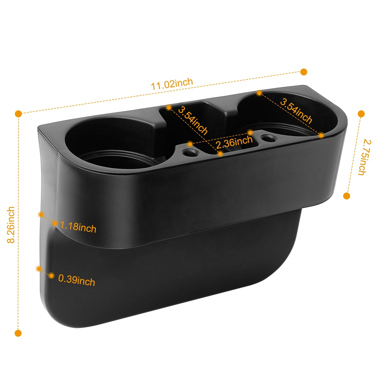 1Pc Car Seam Cup Holder Seat Gap Wedge Drink Storage Organizer Console Side Pock