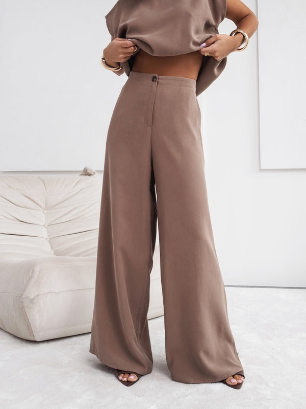 2026 NEW Women  2 Piece Casual Set Short Sleeve T-Shirt Vest Loose Wide Leg Pant