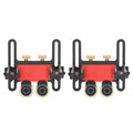 2Pcs Table Saw Feeder Aluminum Alloy 5mm Stroke Double Wheel Bearing Roller Feat