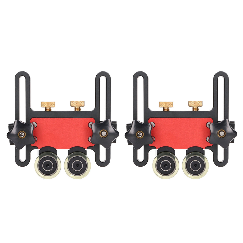 2Pcs Table Saw Feeder Aluminum Alloy 5mm Stroke Double Wheel Bearing Roller Feat