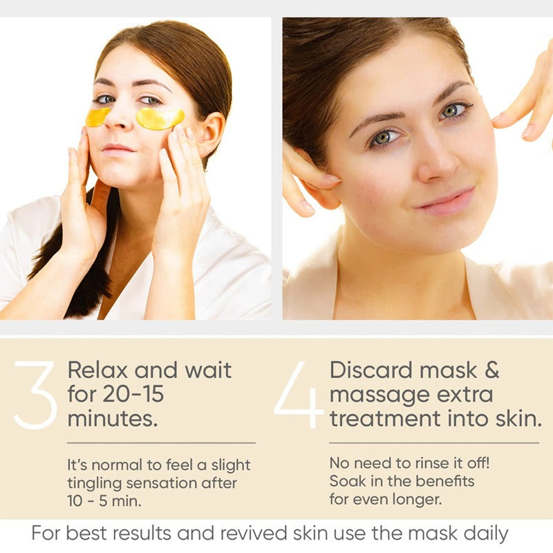 Under Eye Patches, Gold Eye Mask, Reduce Puffy Eyes And Lighten Dark Under Eyes,