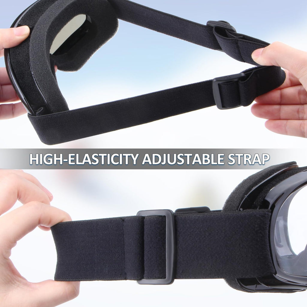 Motorcycle Goggles Fit Over Glasses Dirt Bike Skiing Anti-Fog Shatterproof UV400