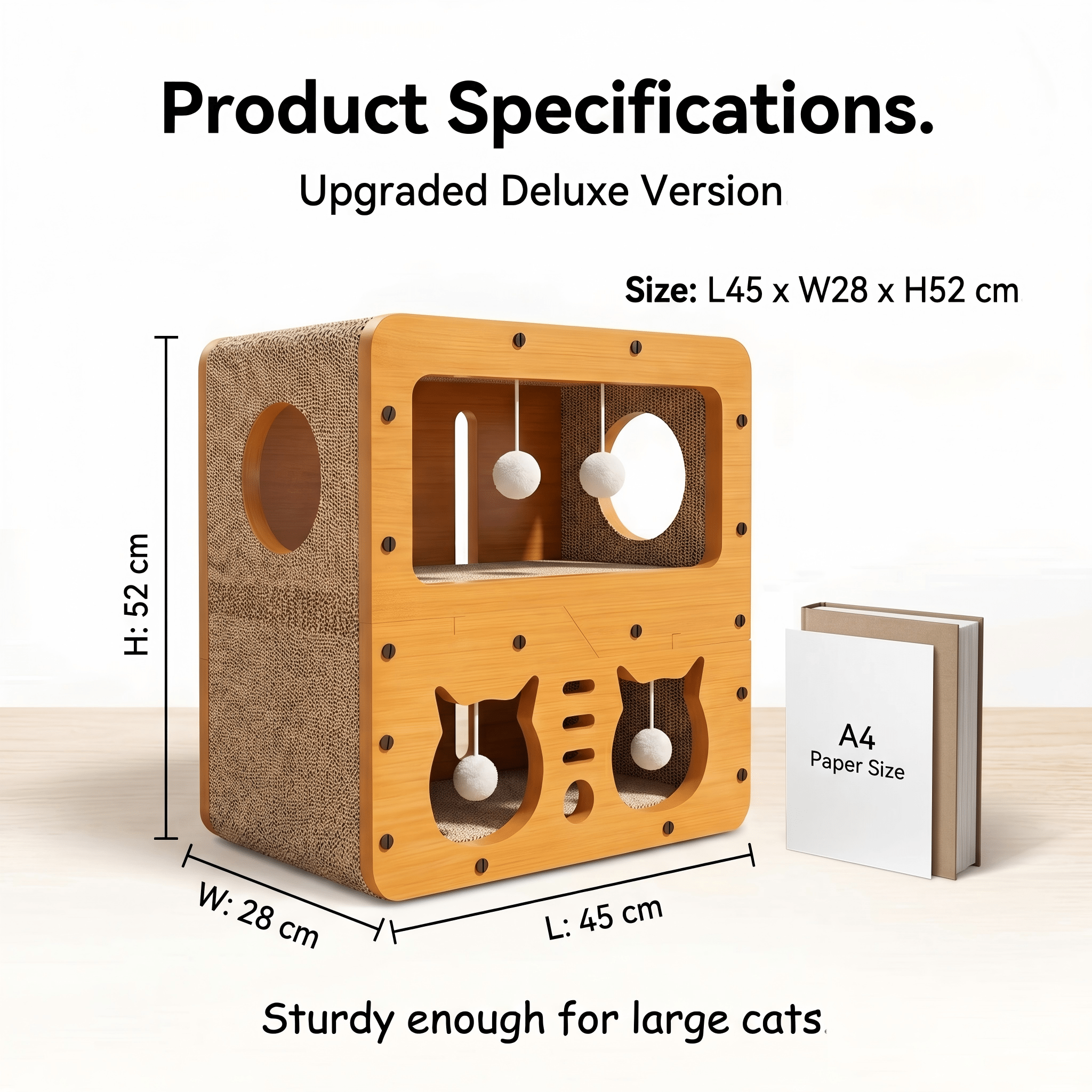2 Styles Double Layer Cat Scratcher House Multifunctional Corrugated Paper Cat N