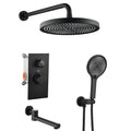 Luxury 3-Function Shower System Set - Solid Brass Control Valve, 10  Overhead Sh