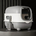 Fully Enclosed Cat Litter Box With UV Sterilization Odor Control, Large 56cm Spa