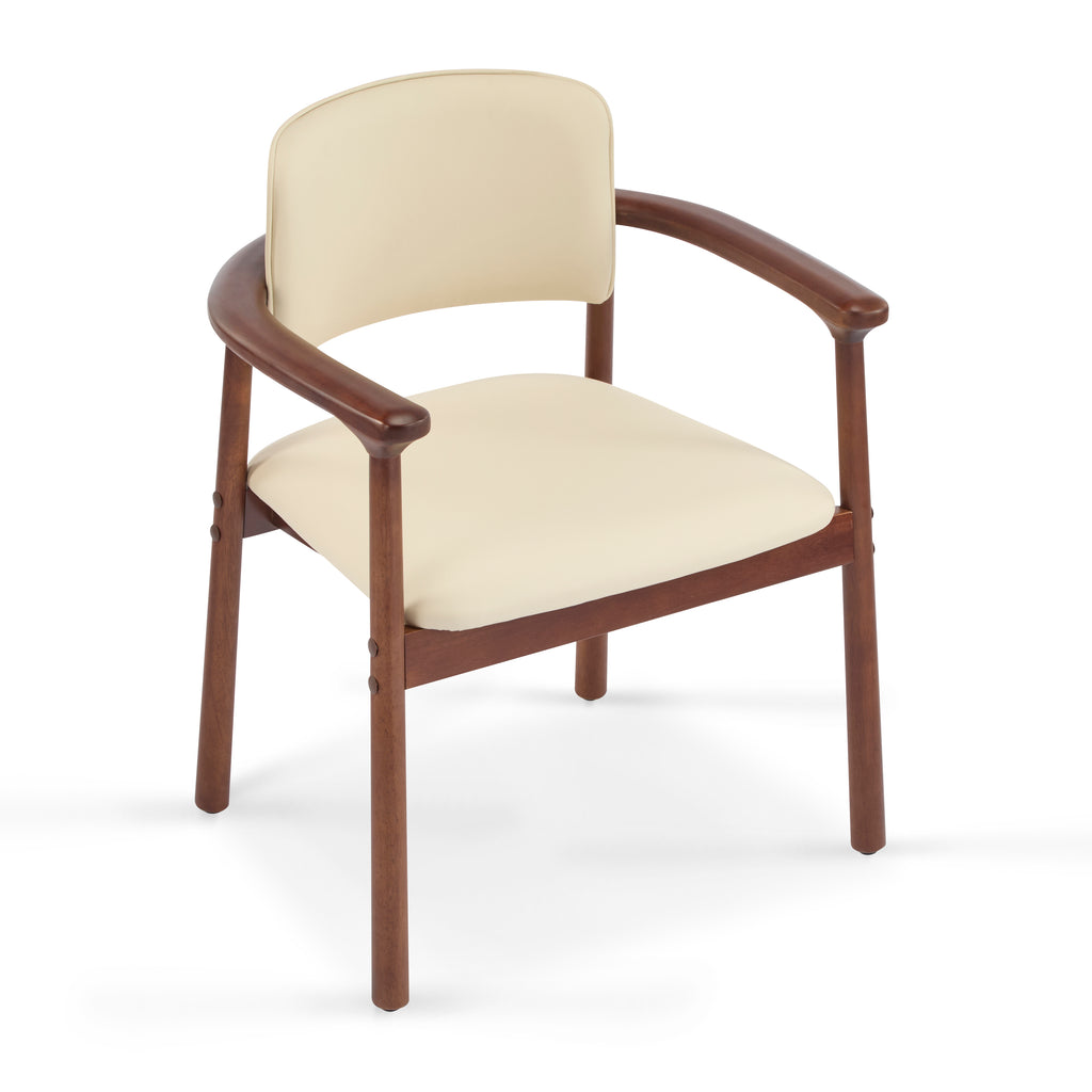 2 - Pack Dining Room Chairs, Sturdy Rubber Wood, Comfortable PU Foam Seat, Ideal