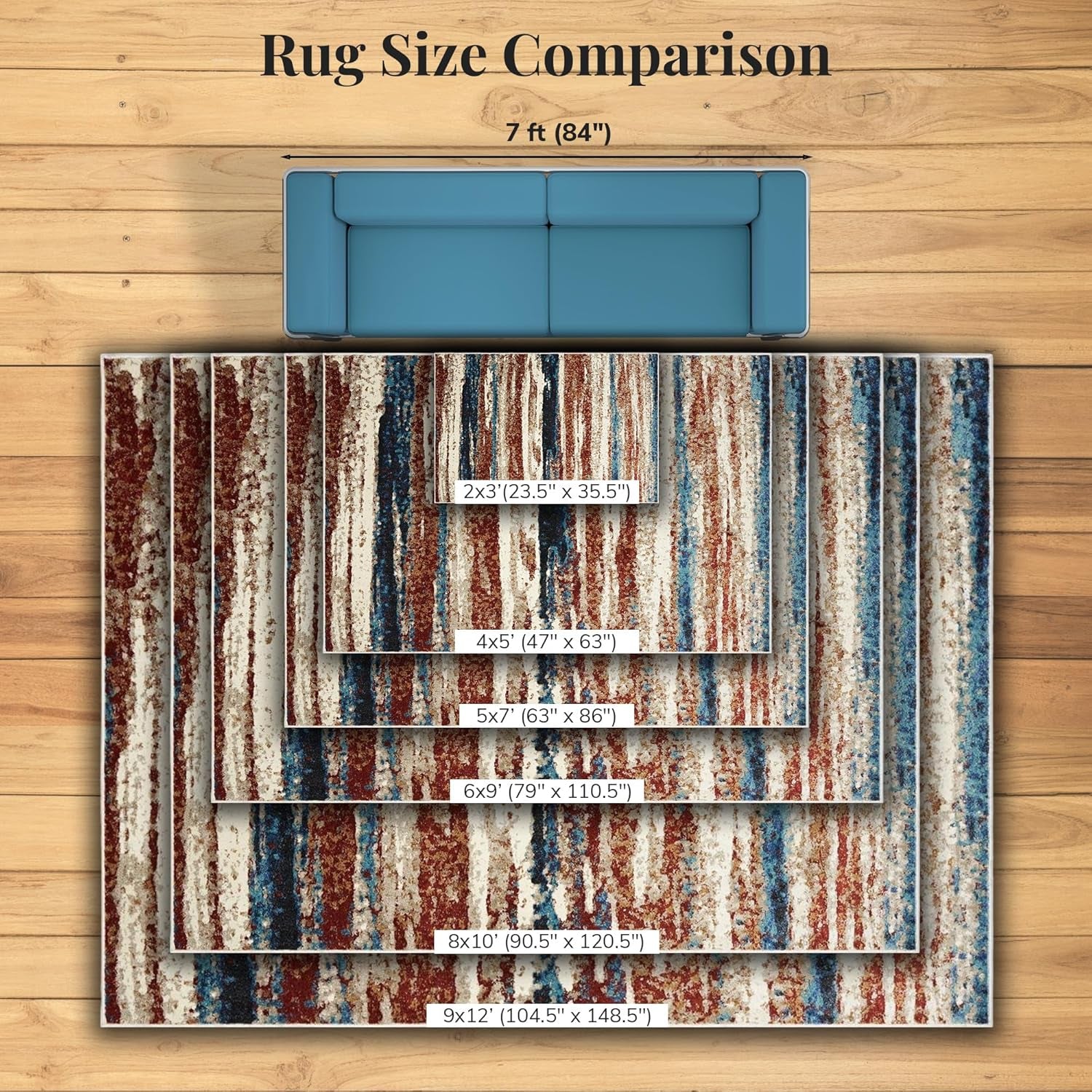 Lagos Collection Modern Passion 9X12 Abstract Area Rug