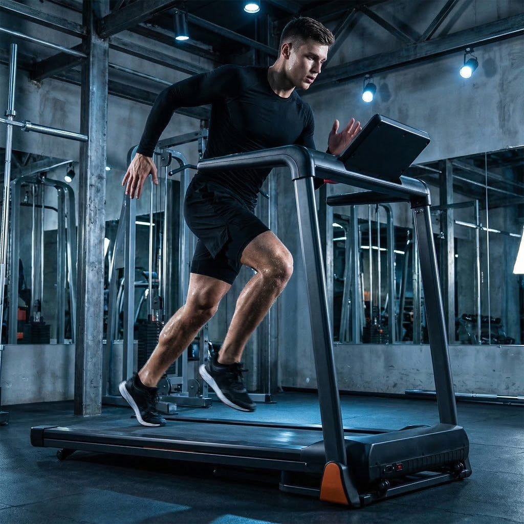 Folding Treadmill 3.5 Horsepower 0.5-8.5MPH 330LBS Capacity LED Display Foldable