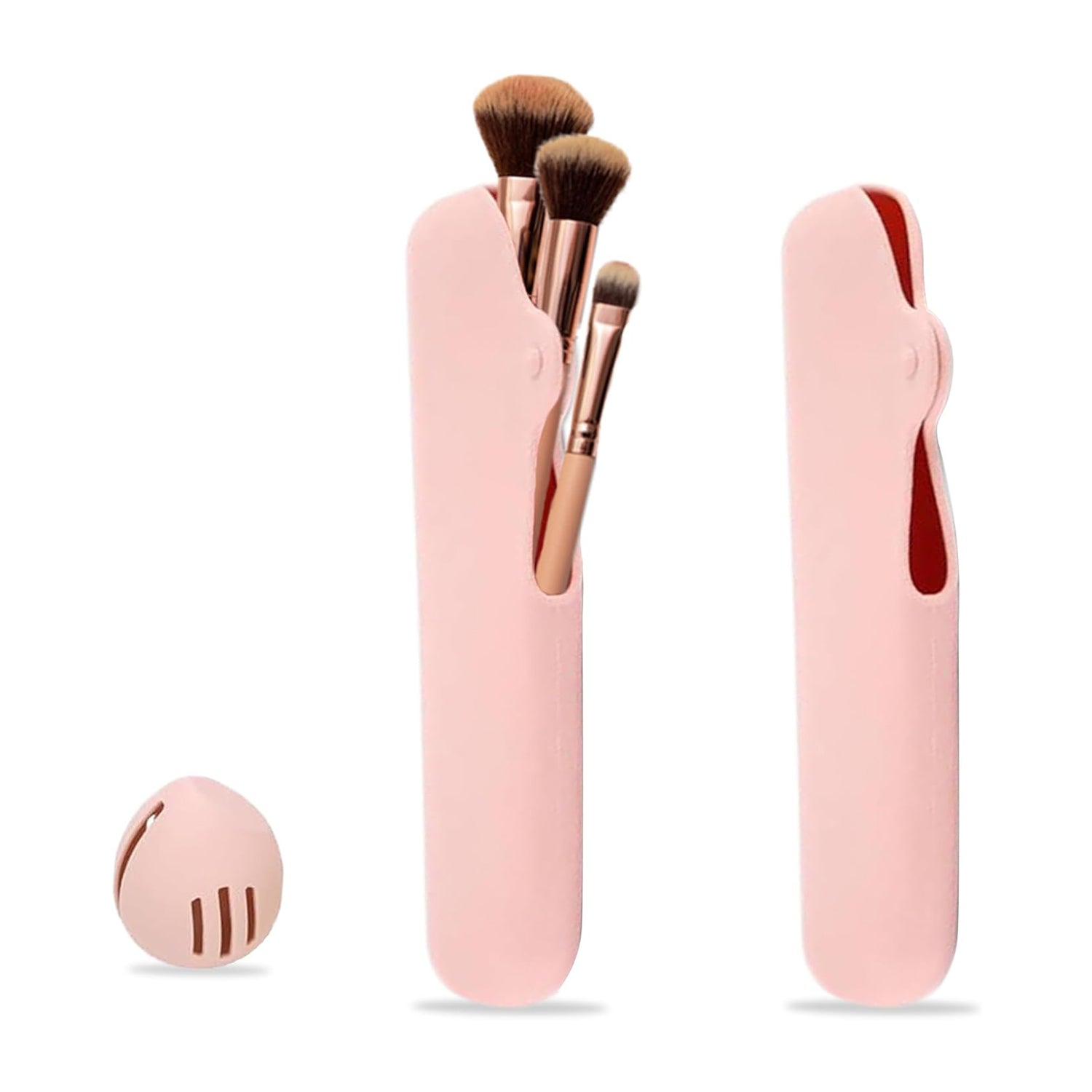 Travel Makeup Brush Holder, Beauty Blender Holder ,Silicone Make Up Brush Organi