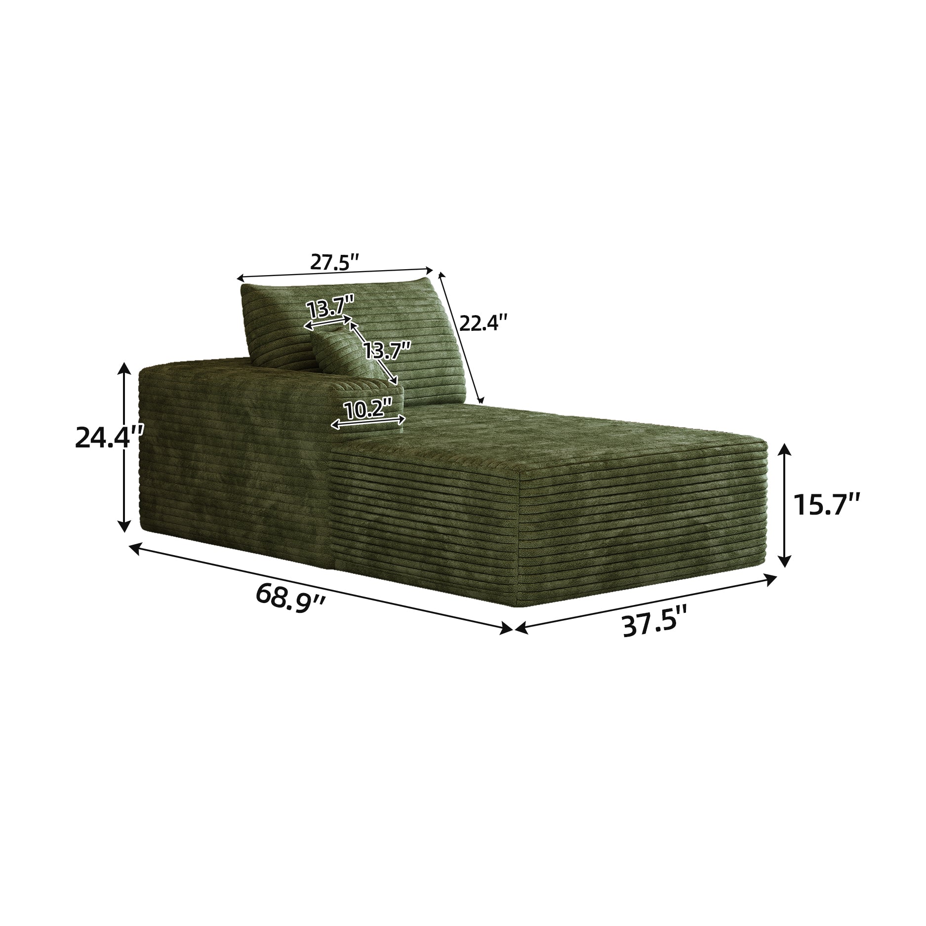 Y165-L-SLEEPER-GREEN Left Sleeper Green